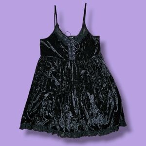 Killstar black velvet dress